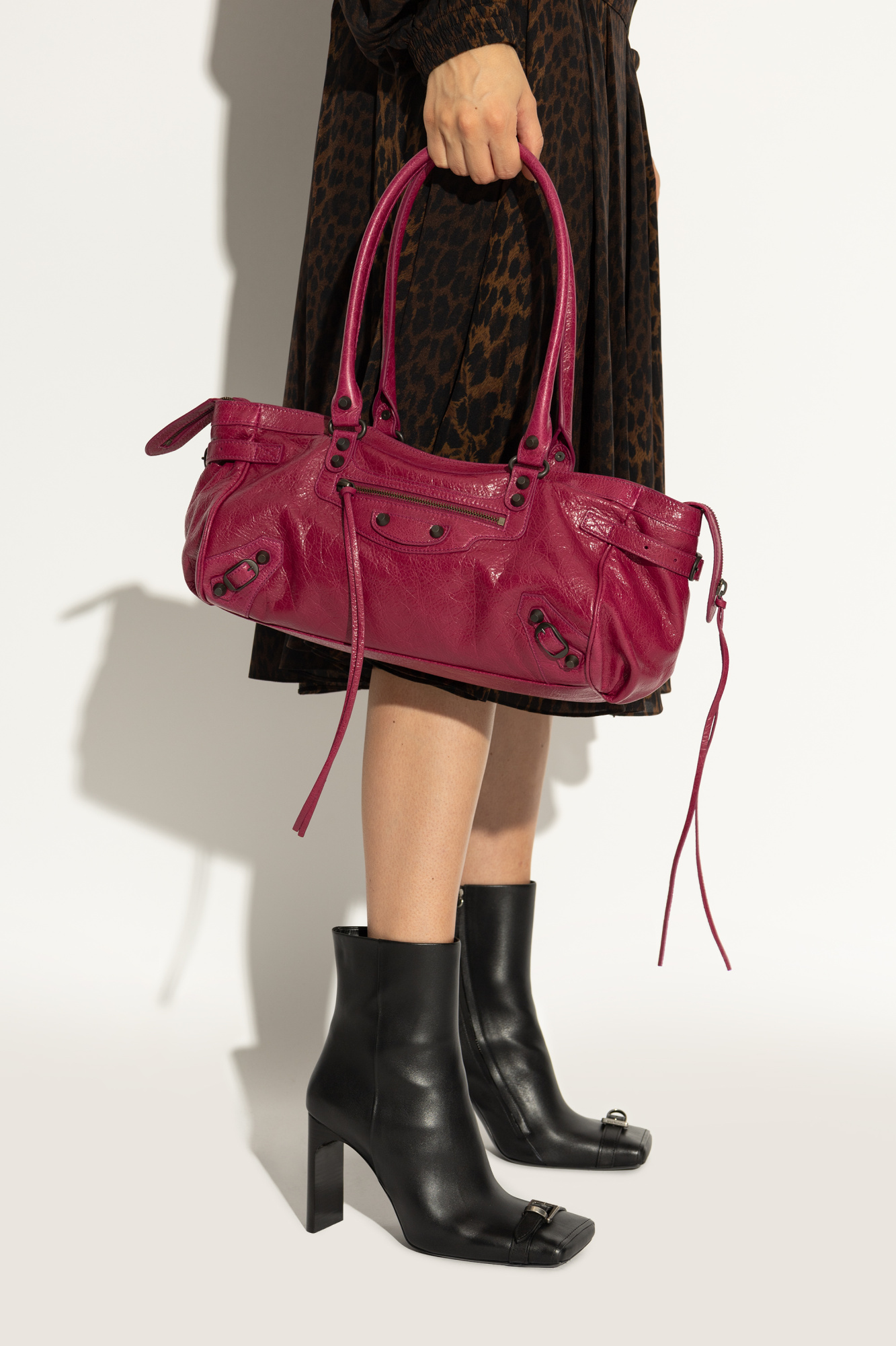 バッグ BALENCIAGA leather shoulder bag the city Balenciaga // Black Crinkled Leather City Shoulder Bag – VSP